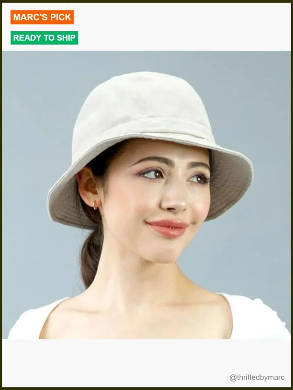Unisex 100% Cotton Bucket Hat Long Brim Packable Sun Hat
